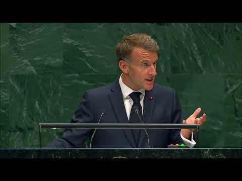 Выступление президента Франции Эмманюэля Макрона на сессии Генассамблеи ООН