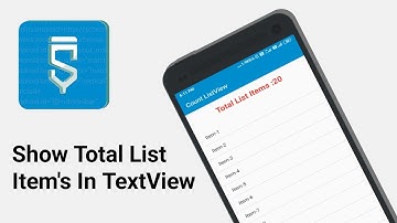 How To Show Numbers Of Total ListView Items In TextView |Hindi|AndroidBulb