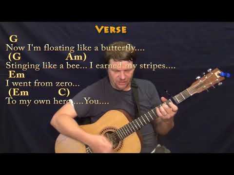 Roar (Katy Perry) Guitar Cover Lesson with Chords/Lyrics - Capo 3rd