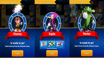 Sonic Dash - All Chaotix Team Unlocked: Espio, Charmy, Vector the Crocodile (android, ios) Game