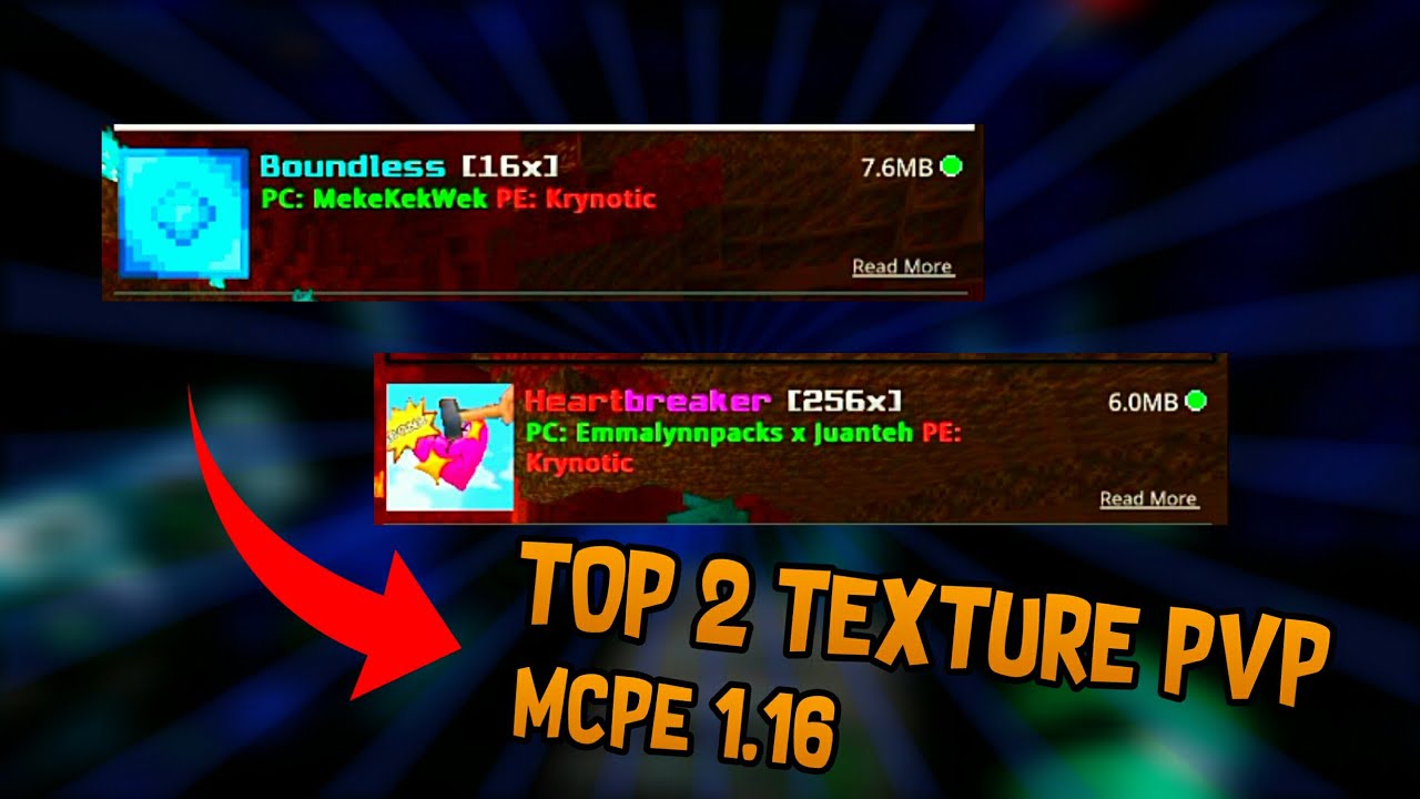 TOP 2 TEXTURE PACK PVP MCPE 1.14 - 1.16!!! KEREN PARAH!! - Minecraft