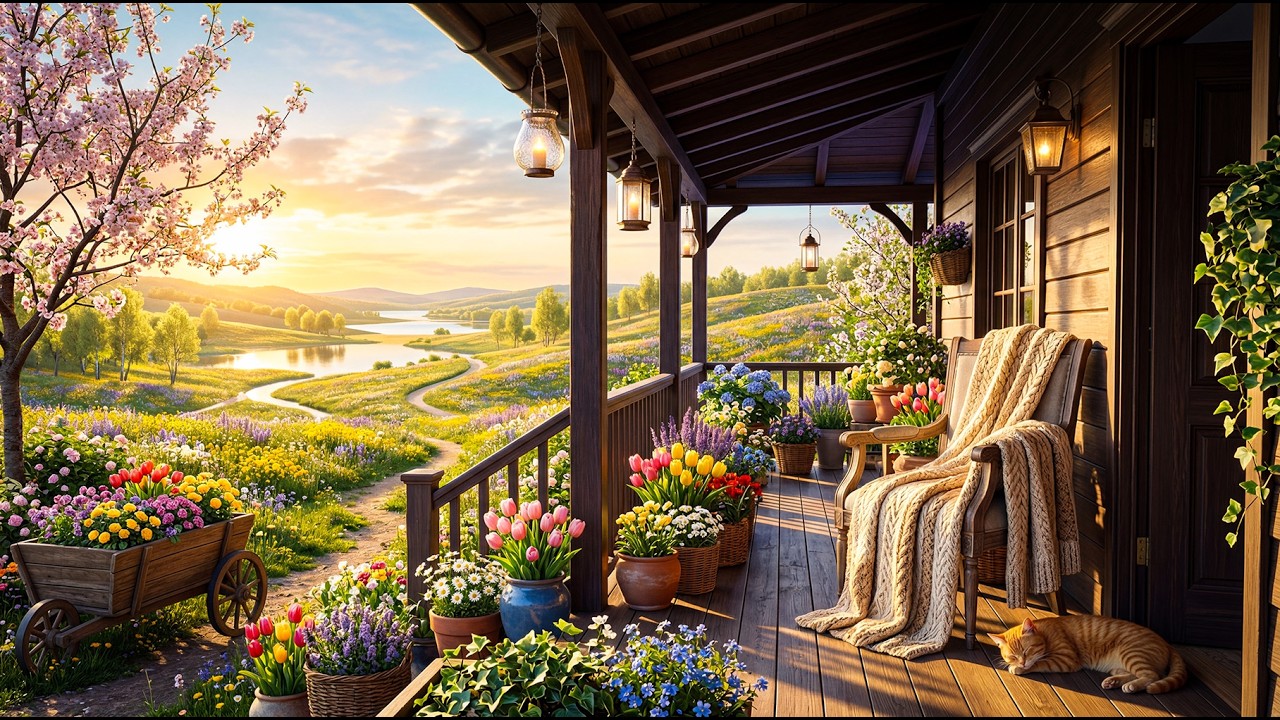 Morning Calm in the Countryside 🌸 Soft Spring Atmosphere 🌿