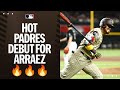 Luis arraez makes a hot start in his first game with the padres