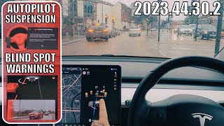 1 Week AUTOPILOT BAN, Blind Spot Warnings & LIVE Camera Updates | Tesla Software Update 2023.44.30.2