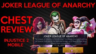 JOKER LEAGUE OF ANARCHY CHEST REVIEW INJUSTICE 2 MOBILE