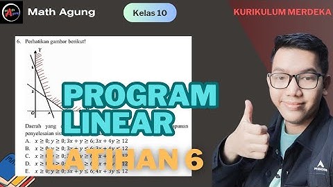 Perhatikan gambar berikut! Daerah yang diarsir pada gambar di atas merupakan himpunan penyelesaian s