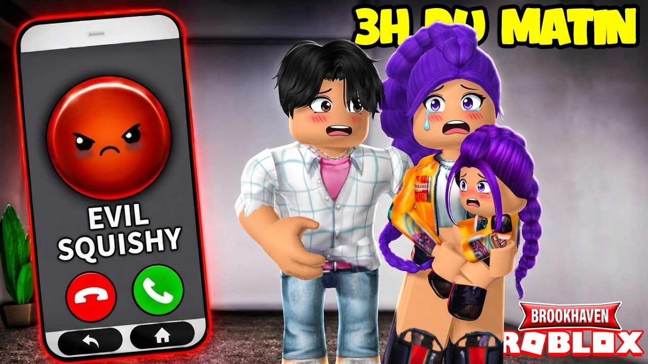 LA FAMILLE KPOP REÇOIT UN APPEL À 3H DU MATIN DES MÉCHANTS SQUISHIES DANS BROOKHAVEN RP ROBLOX