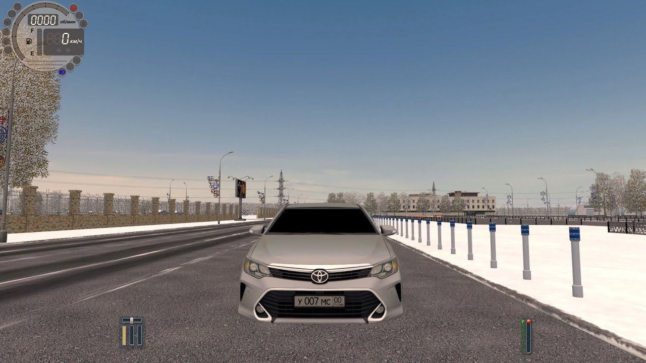 Camry city car driving