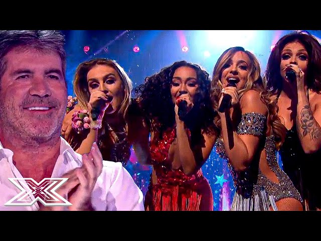 When LITTLE MIX Return To The X Factor Stage To Sing THEIR OWN HITS! | X Factor Global class=