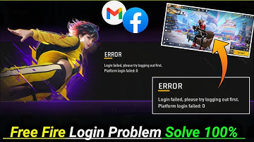 login failed please try logging out first free fire | free fire Platform login failed problem Solve✅