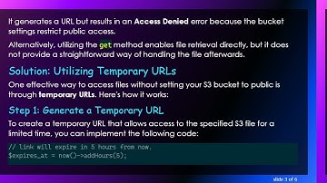 How to Access AWS S3 Files Securely in Laravel Without Public Access