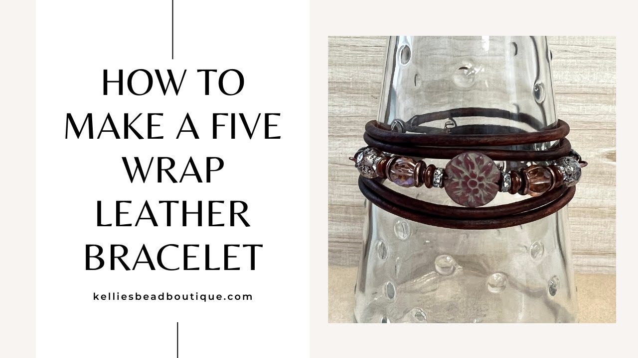 How to make wrapped leather bracelets - Rings and ThingsRings and Things