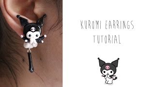 polymer Clay Earrings Tutorial: Kuromi from Sanrio