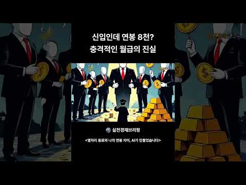 신입인데 연봉 8천 충격적인 월급의 진실