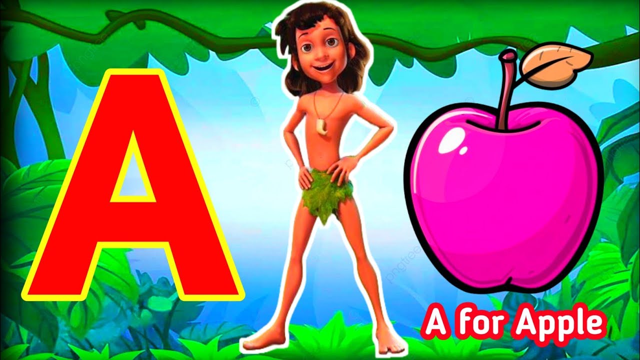 A for Apple 🍎/ alphabets  learning rhymes for kids / एबीसीडी / abcd wala cartoon / k se kabutar 