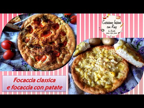 Focaccia classica e focaccia con patate