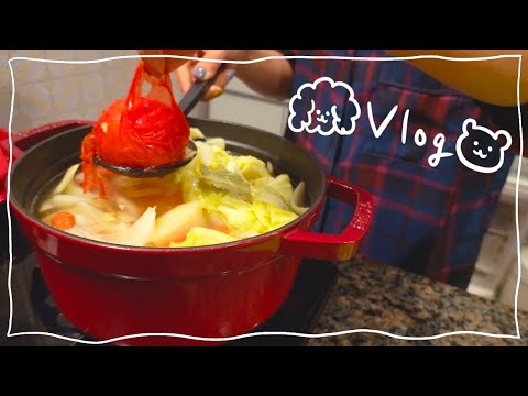 【VLOG#13】父とDIYして部屋改造,荷物開封してポトフ作り, 犬がわがままな休日【ひとり暮らしの日常】