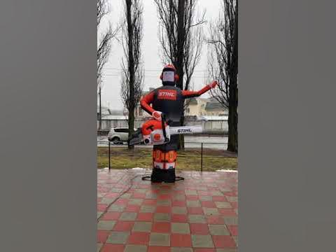 Надувной человек реклама вдоль дороги - YouTube