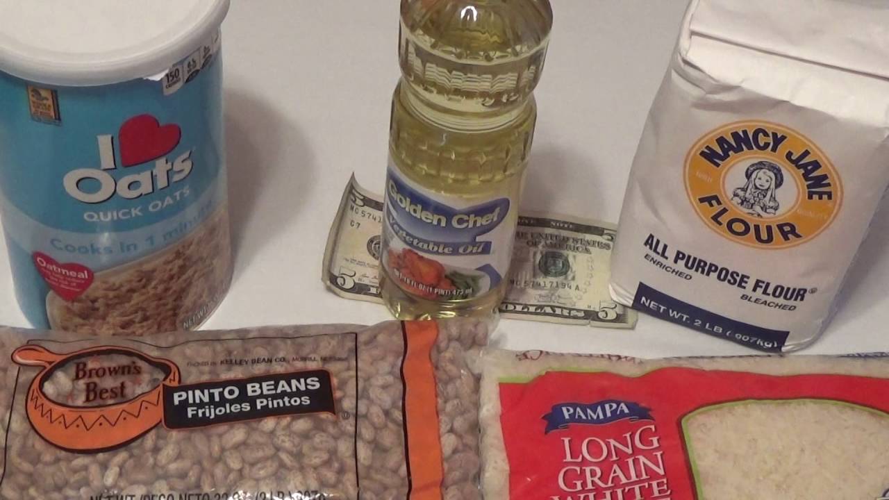 Basic Food Storage and Prepping for 5 at Dollar Tree YouTube
