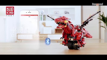 MoFun 2.4G DIY Dinosaur Programmable Block Building App Control Built-in Speaker Smart RC Robot Toy
