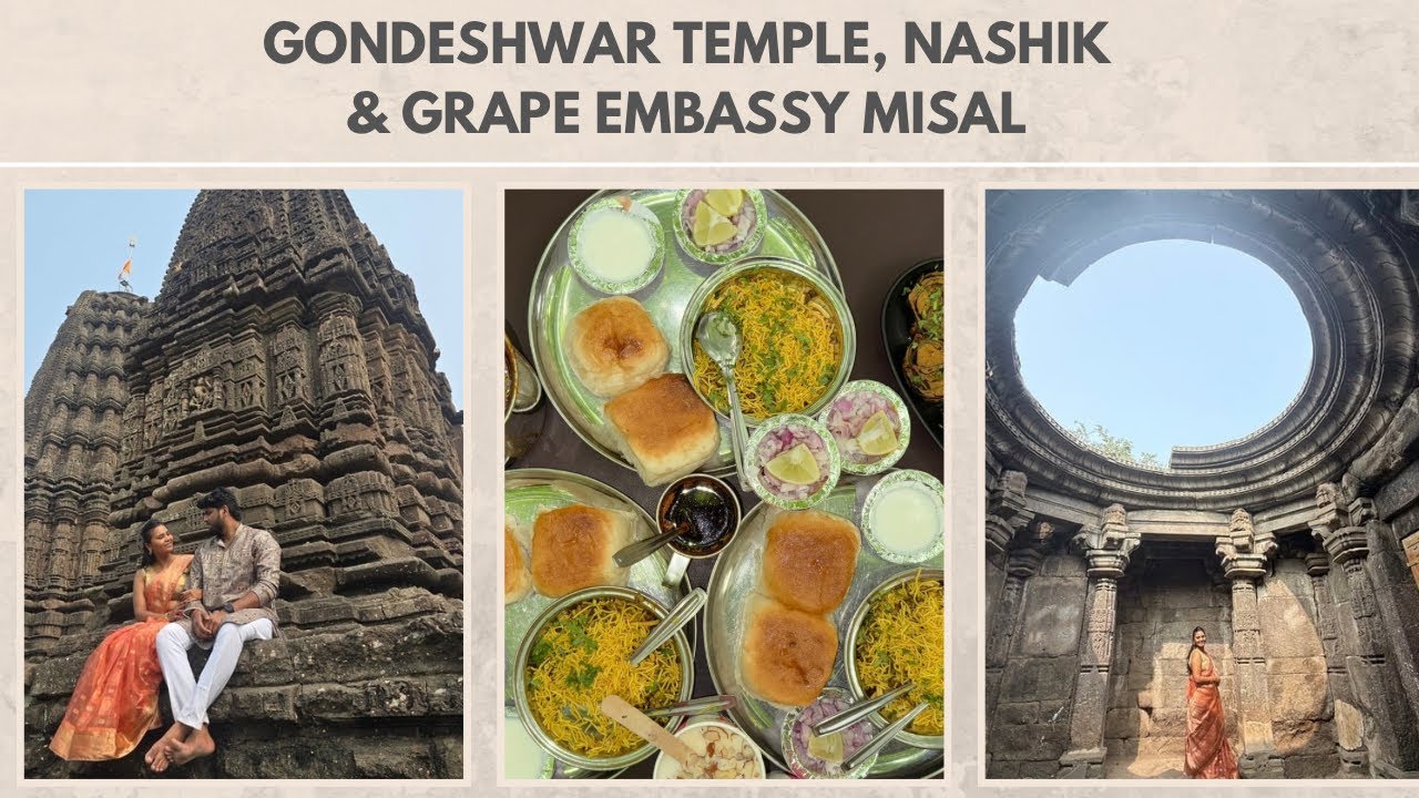 Most Famous Misal of Nashik🌶️| Gondeshwar Temple Darshan | Fun Couple Vlog | Nashik Series Last Day