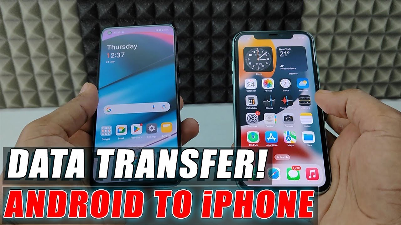 how to transfer data from android to iphone with cable? - YouTube