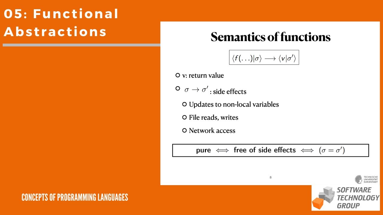 5: Concepts of Programming Languages - Functional Abstractions - YouTube