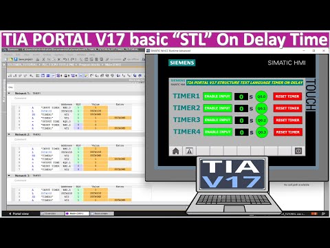 TIA Portal V17 STL Language programming On-Delay Timer full tutorial
