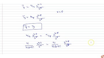 If the coefficients of  `x^7 and  x^8` in the expansion of  `[2 +x/3]^n` are equal, then the