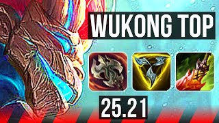WUKONG vs FIORA (TOP) | 6 solo kills, Dominating | EUW Master | 25.21