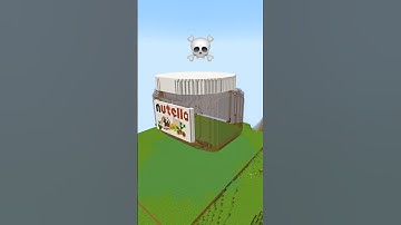 Minecraft Nutella Build Battle - Noob vs Pro vs Hacker vs God #shorts #minecraft