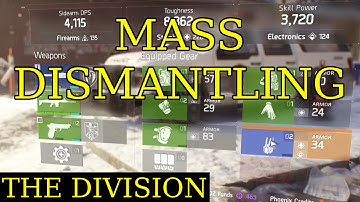 The Division - Mass Dismantling (Tips & Tricks)
