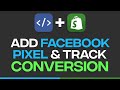 How To add Facebook Pixel On Shopify And Track Conversion 2024 (UPDATED WAY)