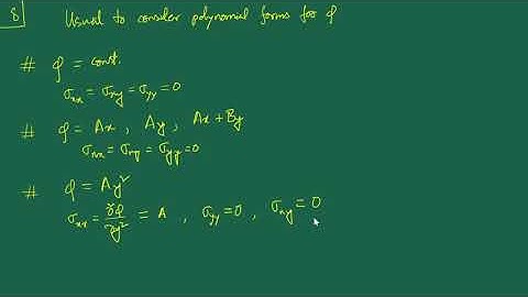 2D Elasticity – 3: Airy Stress ... contd.