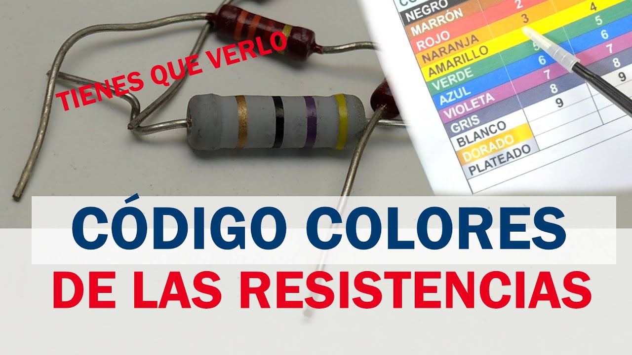 COMO LEER CODIGO COLORES RESISTENCIAS ELECTRONICA 