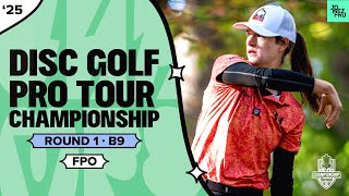 2025 DGPT Championship | FPO R1B9 | Handley, Gannon, Scoggins, Saarinen | Jomez Disc Golf