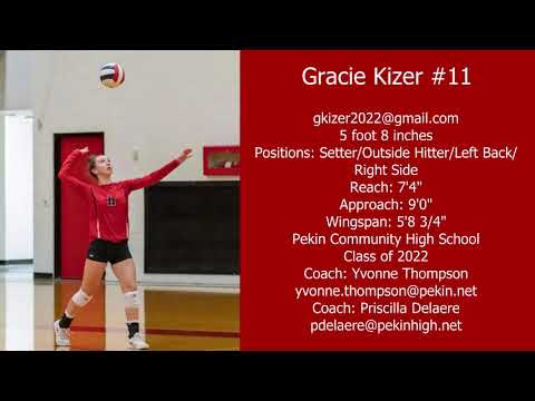 Gracie Kizer 2022 - Volleyball Recruiting Video - Pekin Community High School