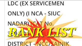 Ldc Result & Ranklist Lgs Result & Ranklist Ldc Ranklist Lgs Ranklist