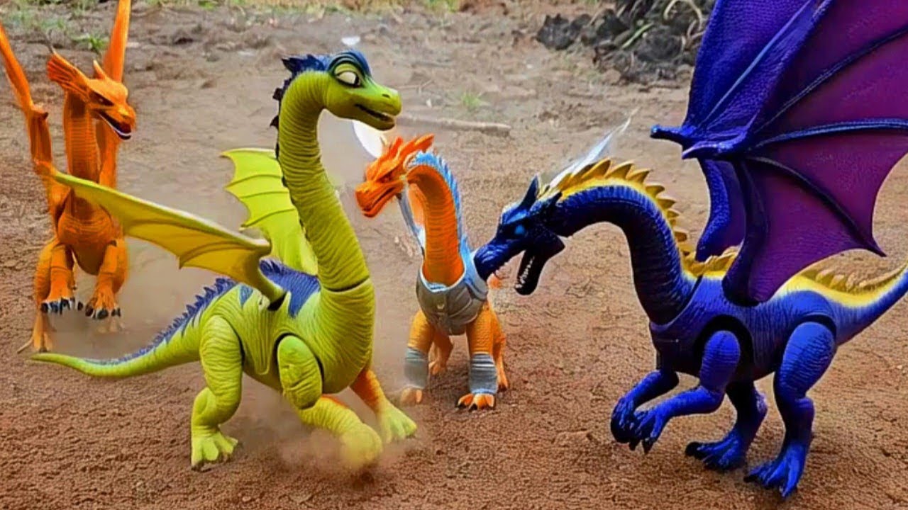 Menemukan mainan dinosaurus t-rex /Brontosaurus/ KingKong/Godzilla/Gorila