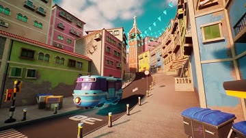 Stylized Overwatch Street - 3D Environment (Blender / Unreal Engine 5)