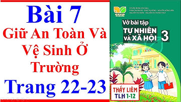 Vở Bài Tập Tự Nhiên Xã Hội 3 Bài 7 | Giữ An Toàn Và Vệ Sinh Ở Trường | Trang 22 23 Kết Nối Tri Thức