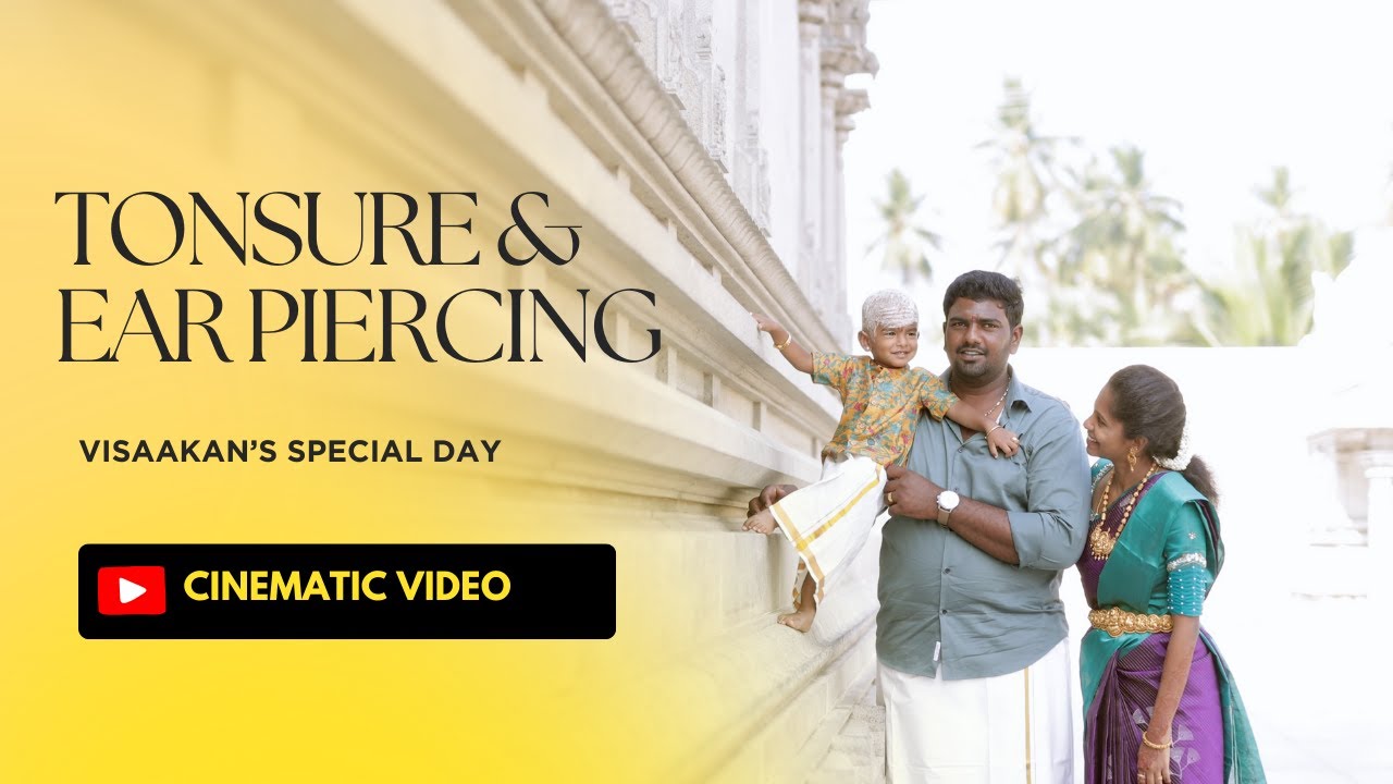 VISAAKAN | Tonsure & Ear Piercing | Rasa Kovil | Vellode - Erode | Catchy Capture Photography