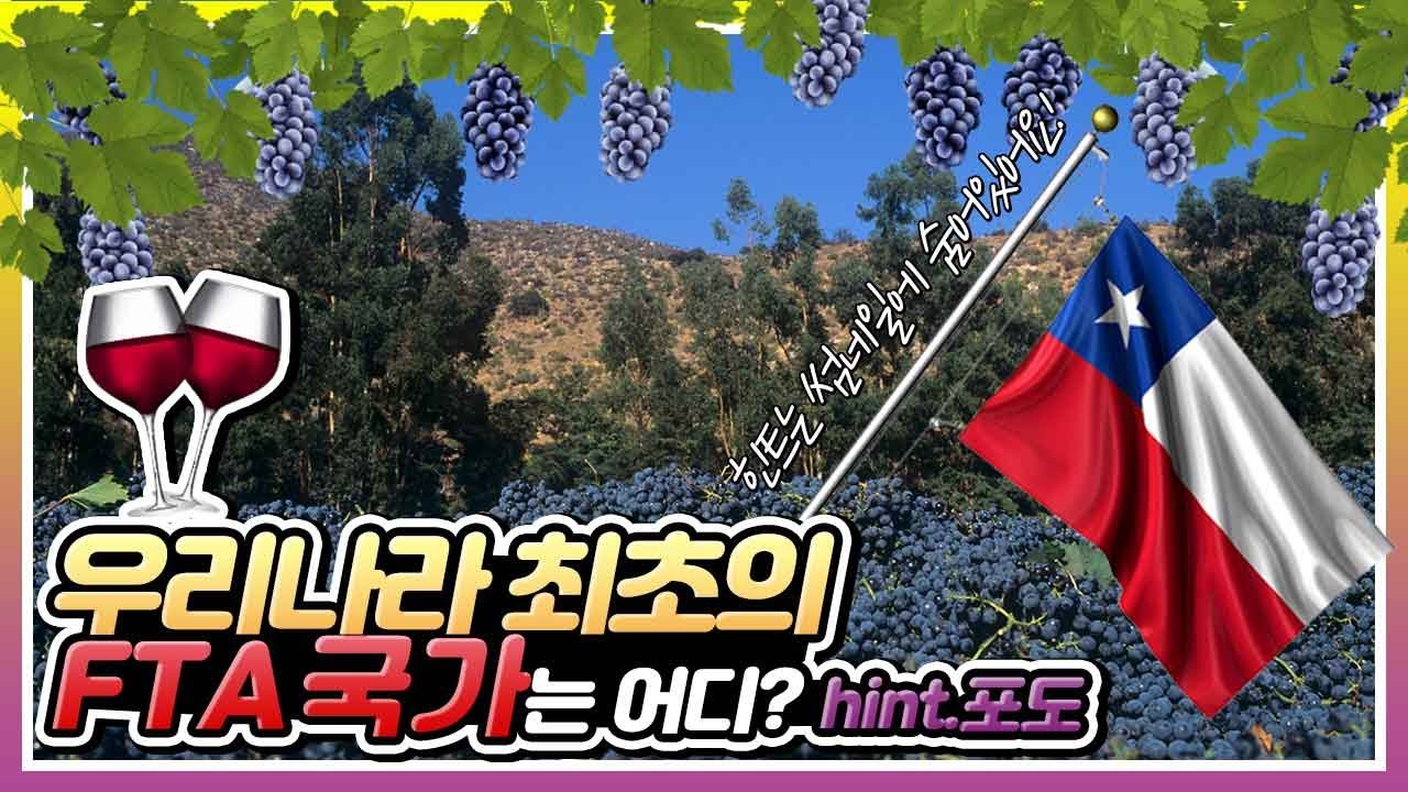 우리나라 최초☝의 FTA국가는 어디😮? hint. 포도🍇