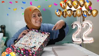 تجهيز هديه عيد ميلاد خطيبي🎀جبتله حاجه جميله فرحته جدا🎀🥳 تعالو شاركوني فرحتي🥳🎉😍