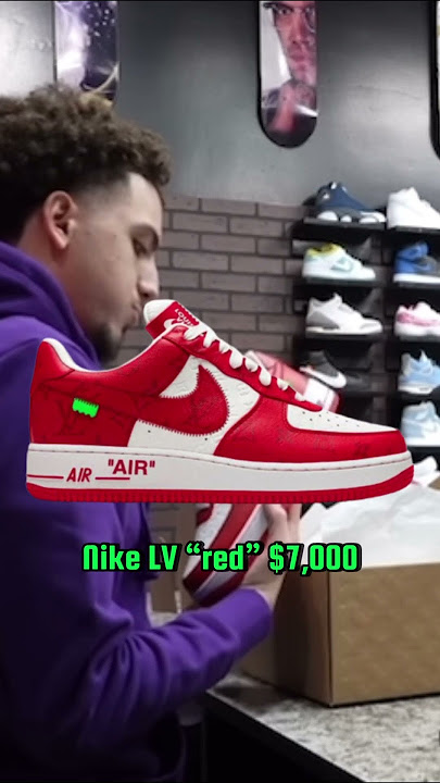 DJ Khaled Shows Early Pair of Red LV Nike AF1s