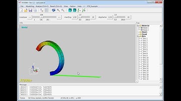 Real-time 3D animation, geometric nonlinear calculation cantilever