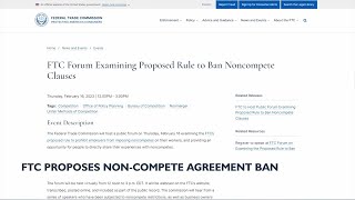 FTC proposes non-compete agreement ban