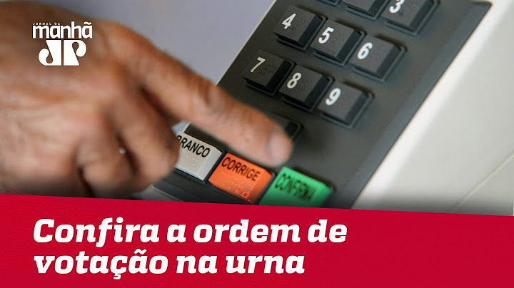 Eleições 2018: Confira qual a ordem de votação na urna eletrônica