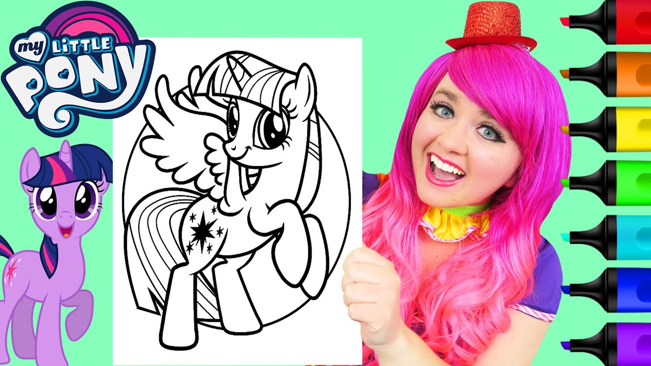 How To Color Twilight Sparkle My Little Pony With Markers - YouTube