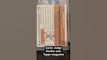 Aaron Judge rookie auto Topps Magazine!